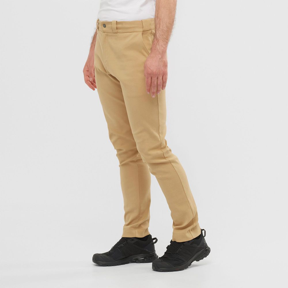 Salomon Singapore Mens Pants - OUTLIFE CHINO M Khaki | 09576-LMUH